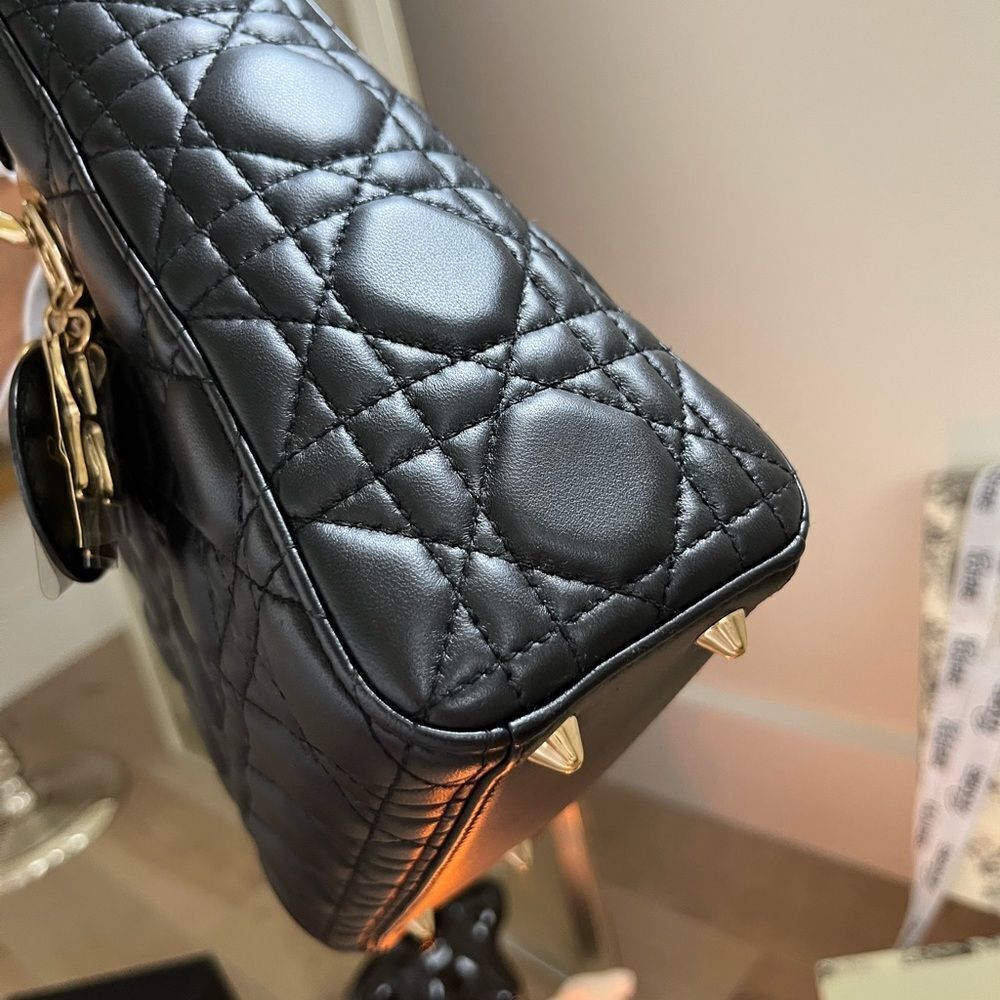 100% authentic Dior lady dior small 3 badge my abc black GHW - Picture 8 of 12